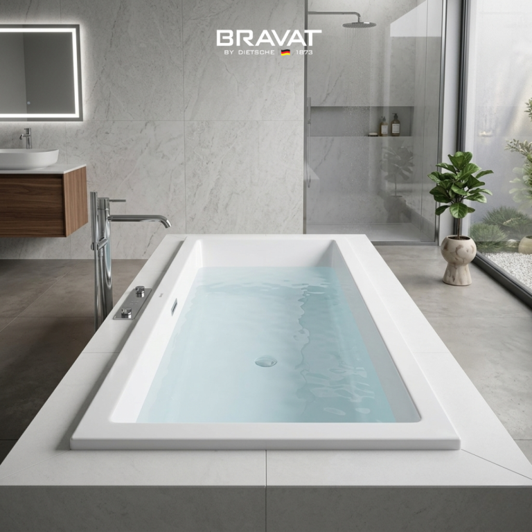 Deck Mounted Simple Bathtub with Drainer