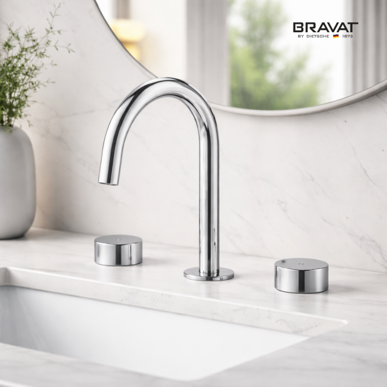 Two Handles 3-hole Basin Mixer