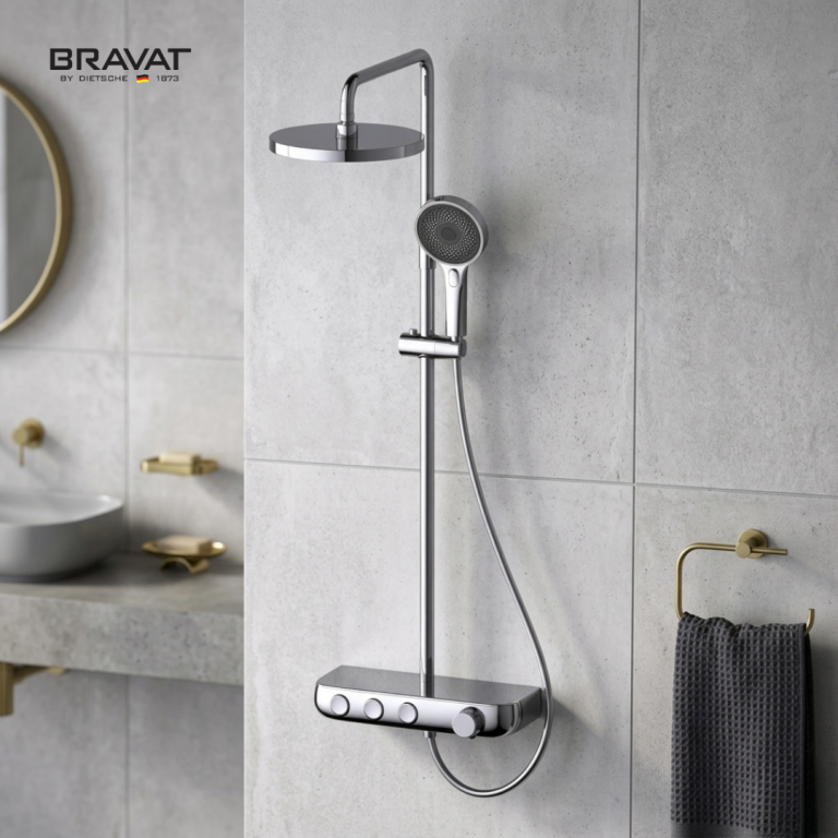 Single Handle Thermostatic Wall Mounted Shower Bar