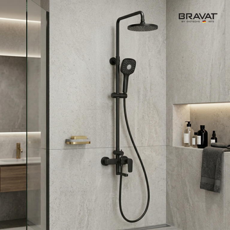 Single Handle Wall Mounted Shower Bar